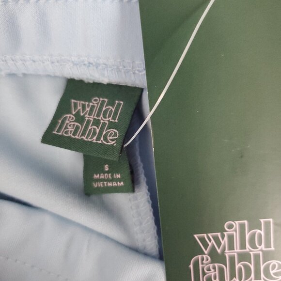 🔥117 Wild Fable Split Hem High Rise Blue Track Pants - Picture 4 of 11